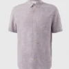 Lilac Linen Yarn Shirt
